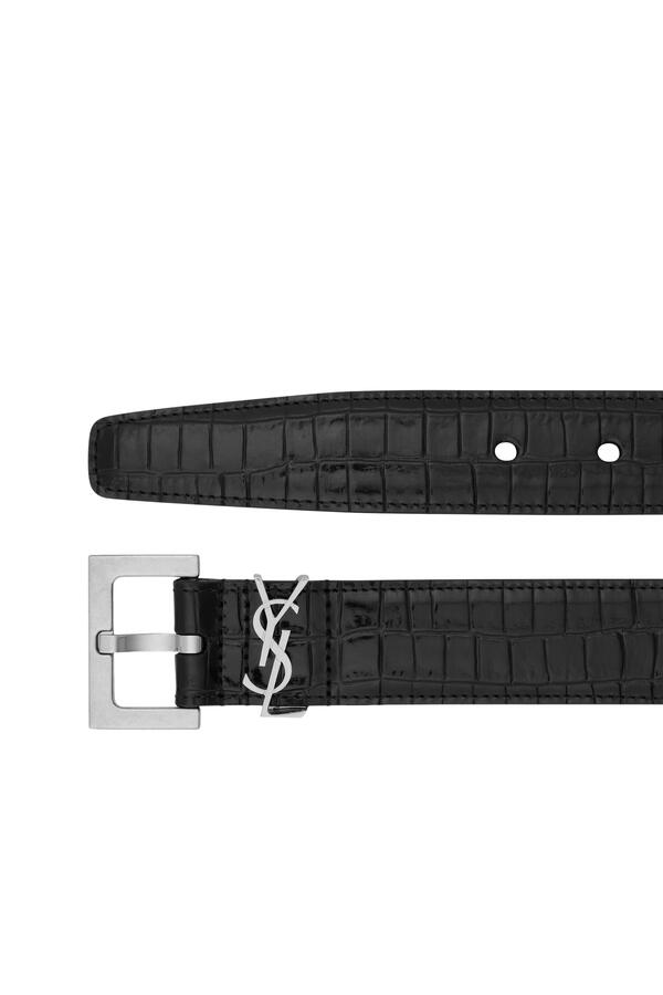 Cassandre Croc-Embossed Belt