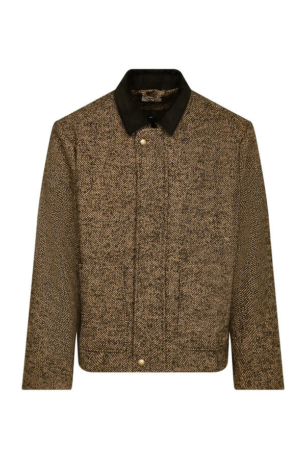 Contrast Collar Boxy Jacket