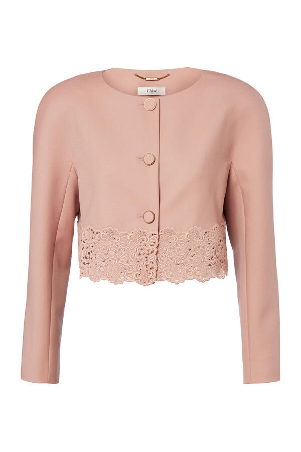 Cropped Gabardine Jacket