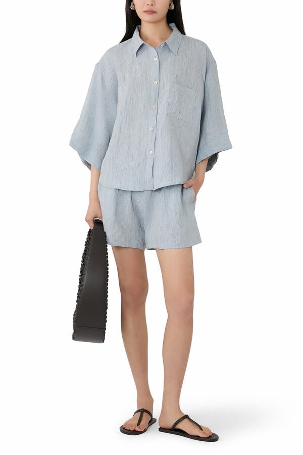 Striped Shirt & Shorts Set 