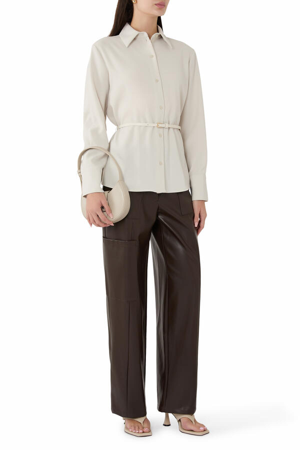 Belted Long Sleeves Shirt