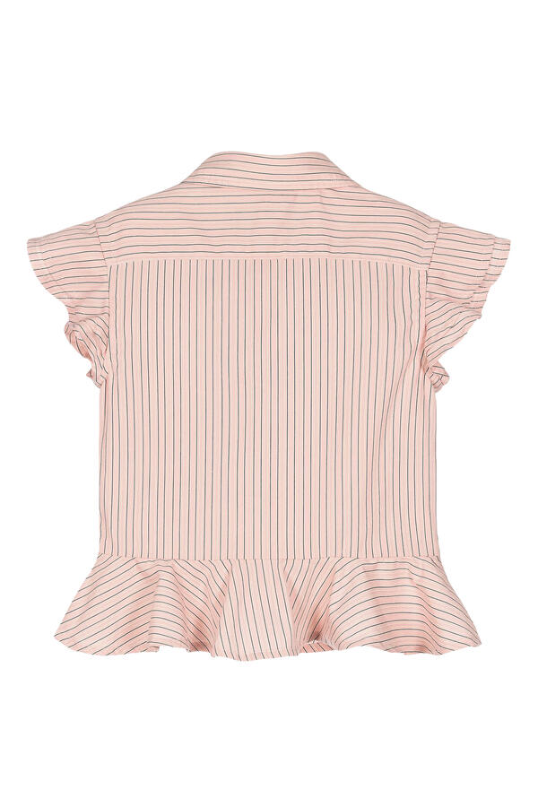 Kids Striped Cotton Peplum Shirt