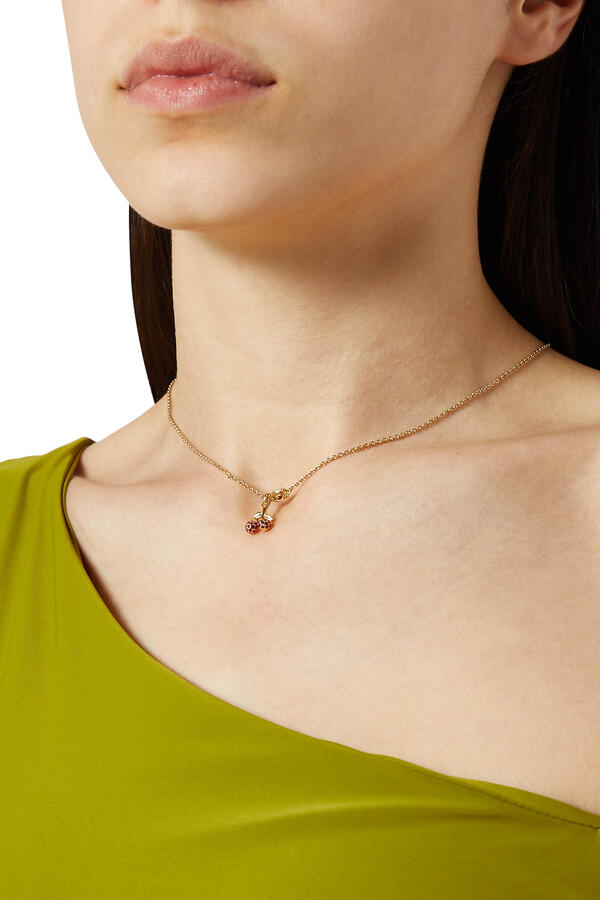 Pavé Cherry Pendant Necklace
