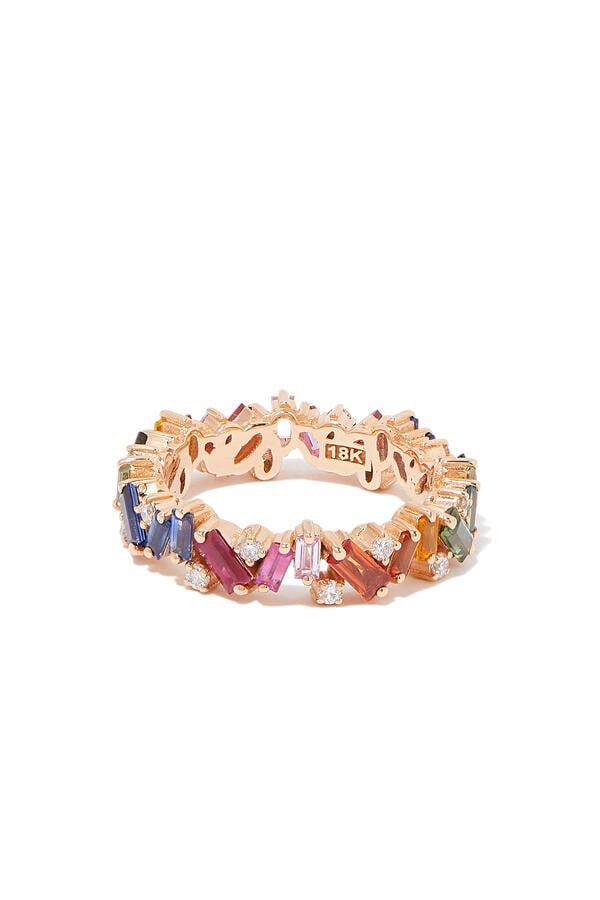 Multi-color Sapphire Frenzy Eternity Band