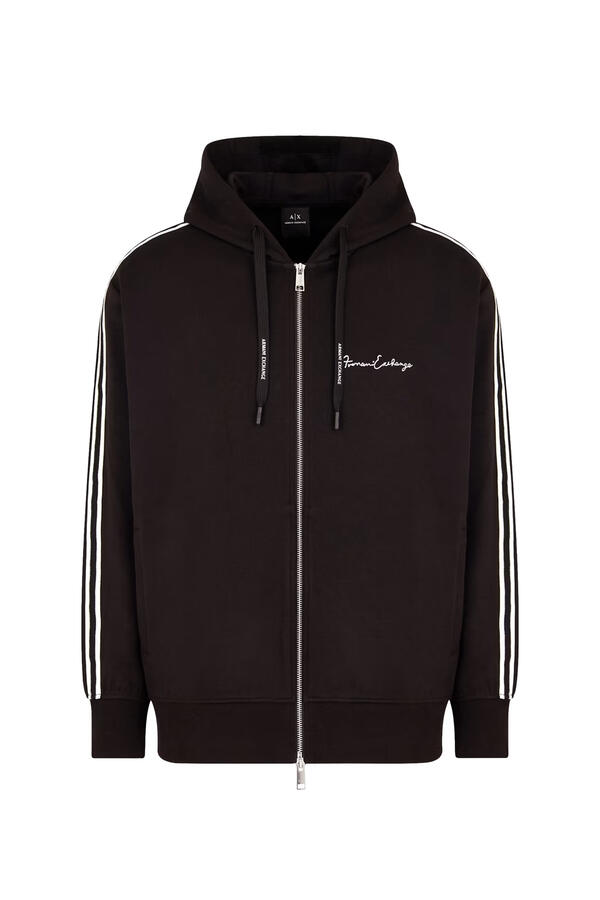 Logo Full-Zip Sleeve Bands Sweatshirt