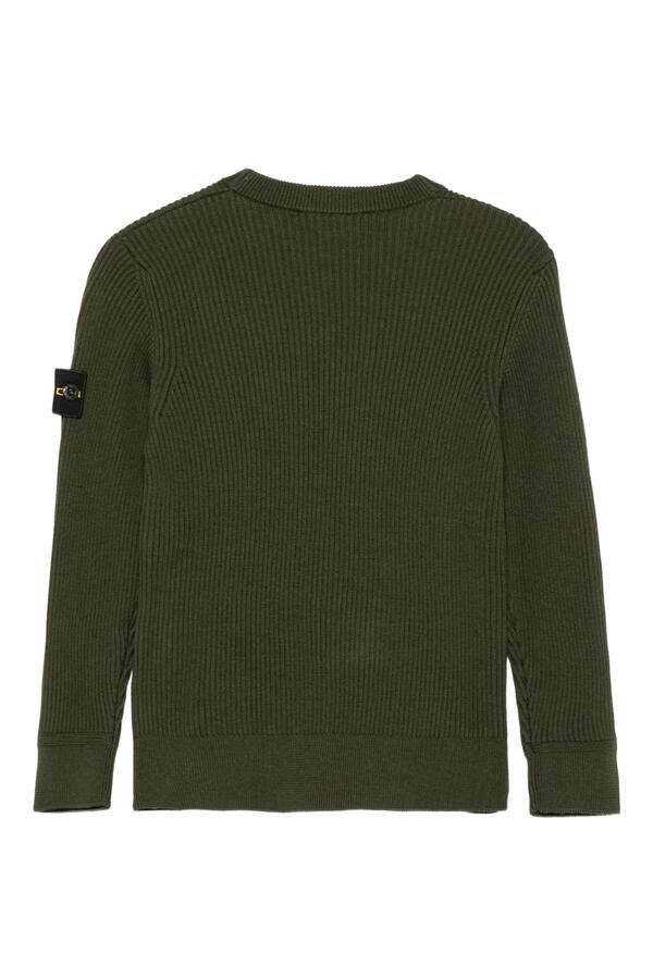 Kids Compass Patch Ribbed Sweater