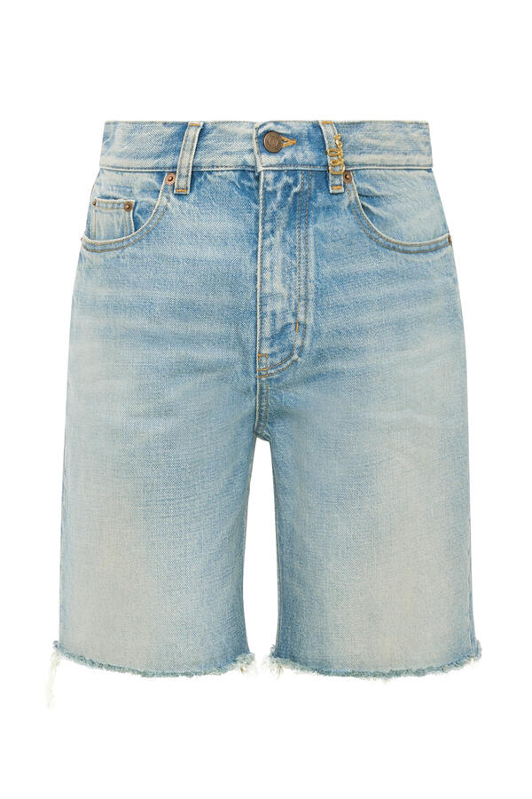 High-Rise Denim Shorts