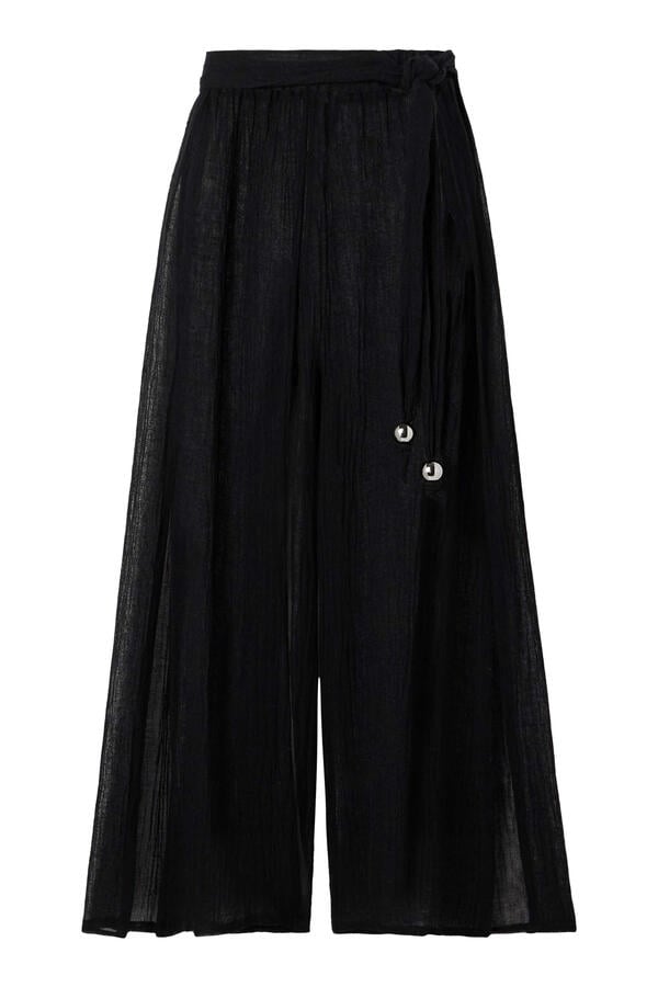 Wide Leg Open-Side Pants