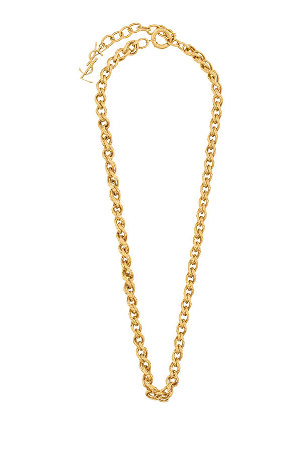 Hammered Chain Sautoire Necklace