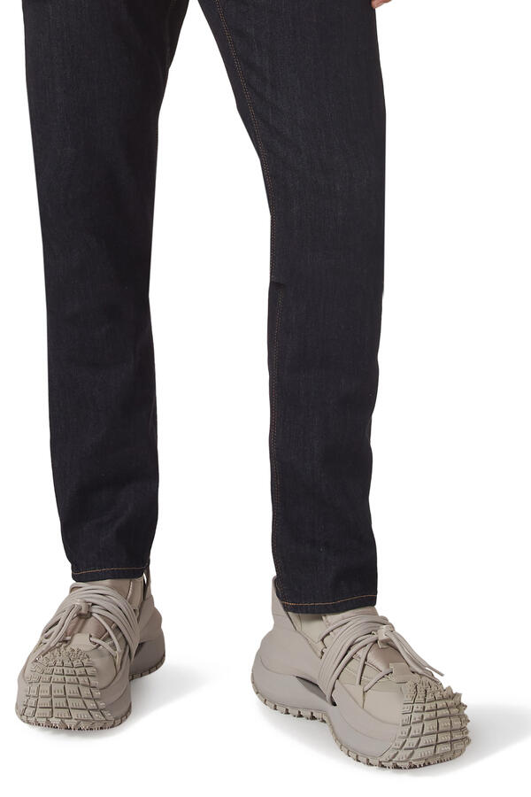 Nylon Sneakers with Scuba Details and Drawstring