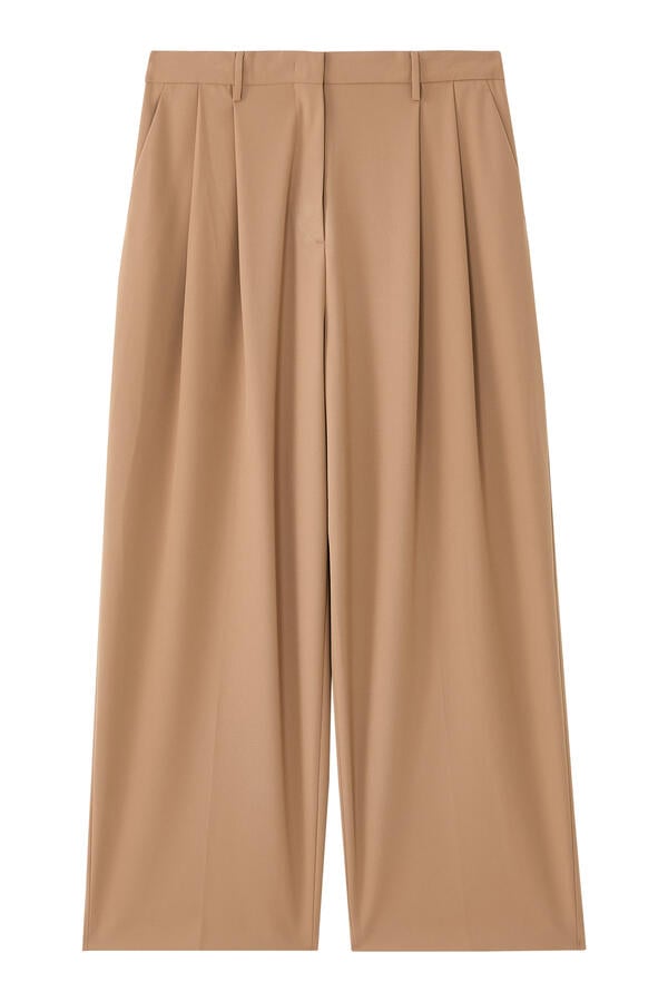 Tech Wool Front Pleat Trousers