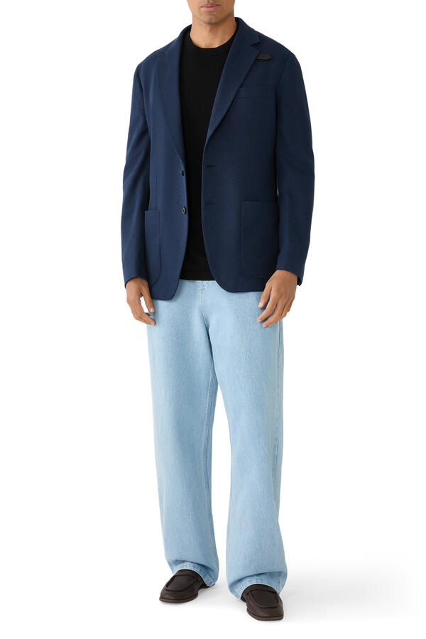 Silk & Cotton Jersey Blazer