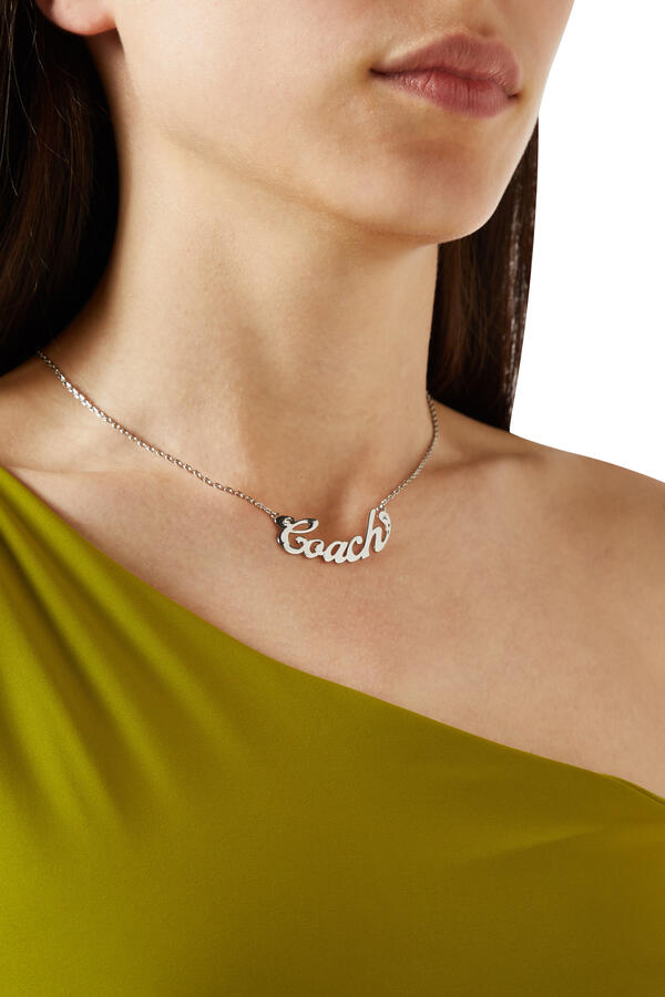 Coach Nameplate Short Pendant Necklace