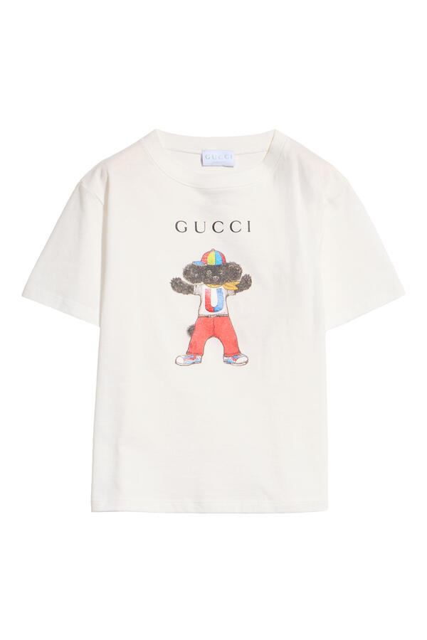 Kids Logo Dog-Print T-Shirt