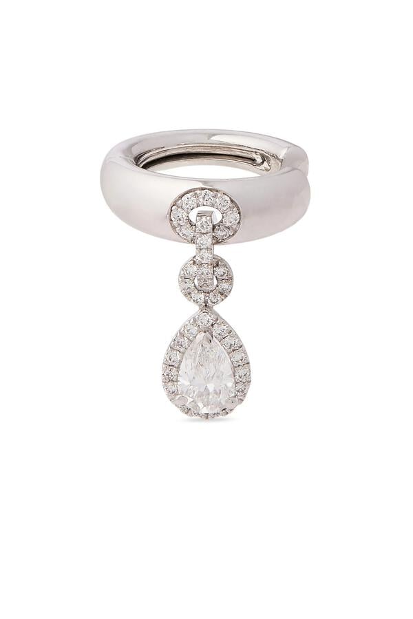 Chaines Ear Cuff, 18K White Gold & Diamonds