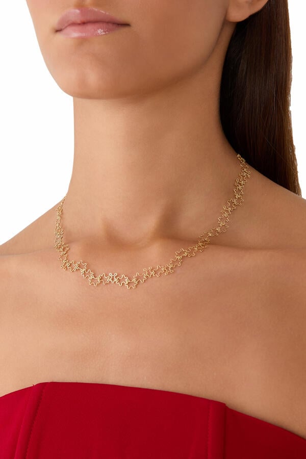 Puzzle Cage Necklace, 18K Yellow Gold