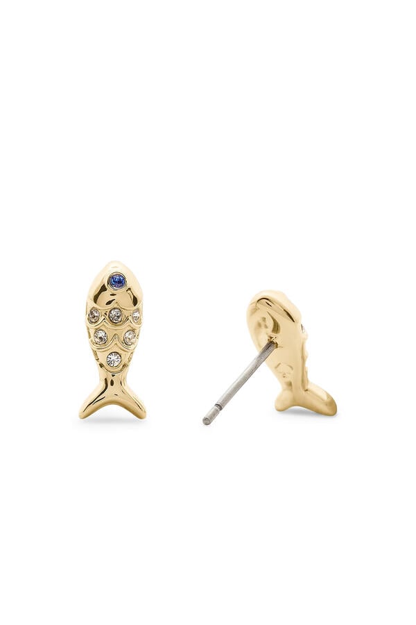 Summer Daze Fish Studs, Titanium & Glass