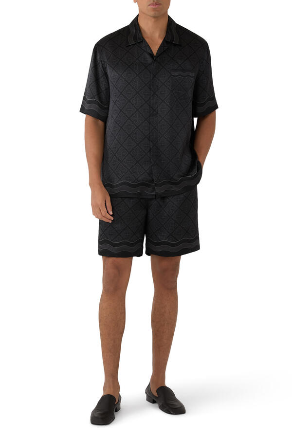 Monogram Silk Shorts
