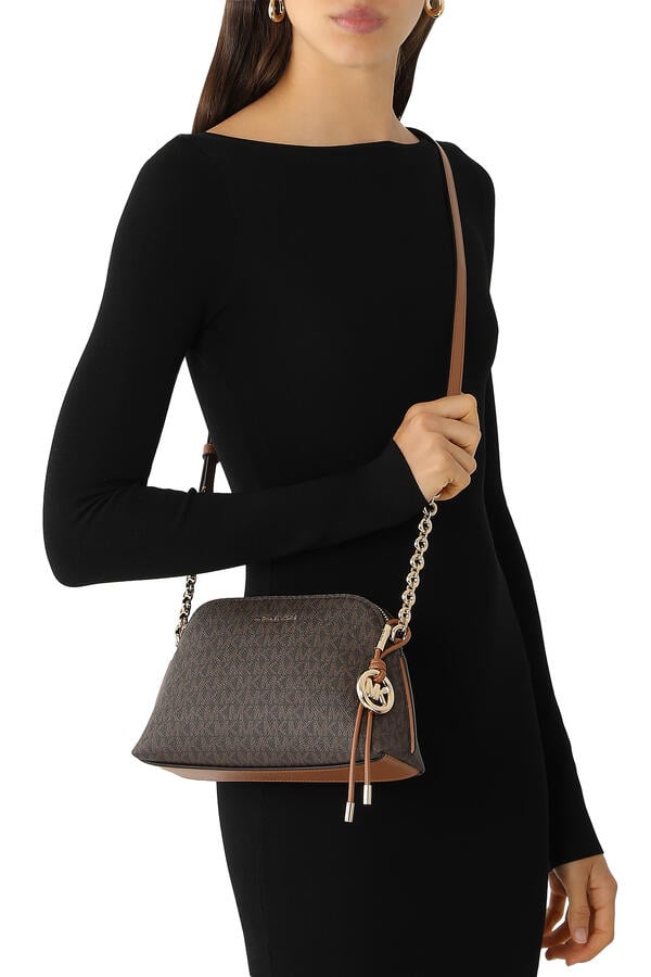  Freddie Small Crossbody Bag in Logo Print Faux Leather