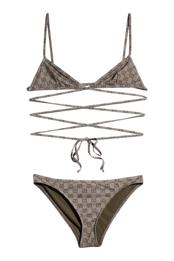 Allover GG Print Bikini Set