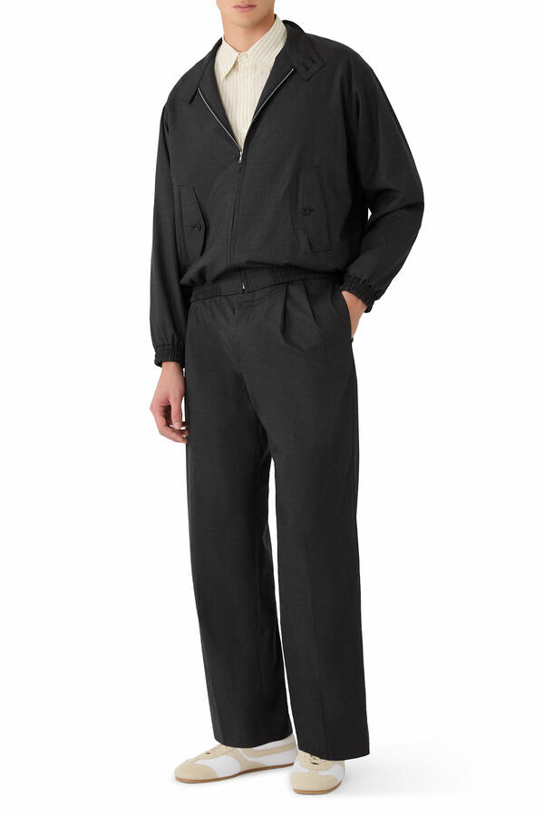 Ultra Fine Tropical Wool Zip Blouson
