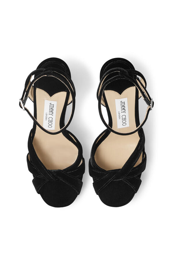 Heloise 120 Velvet Platform Sandals