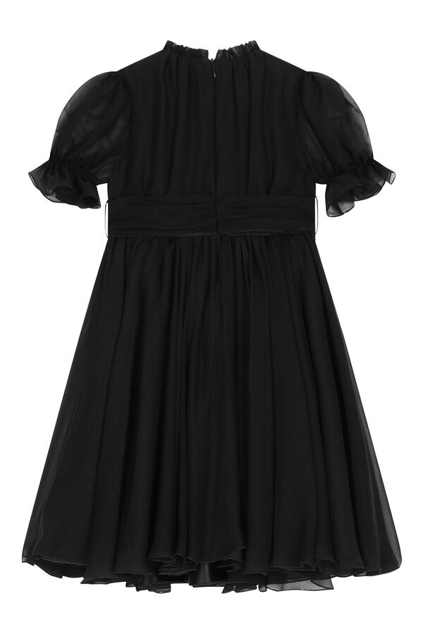 Kids Short-Sleeved Chiffon Dress
