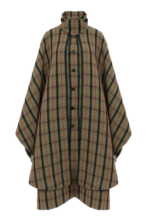 Layered Long Cape Coat