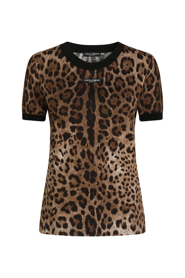 Leopard-Print Jersey T-Shirt