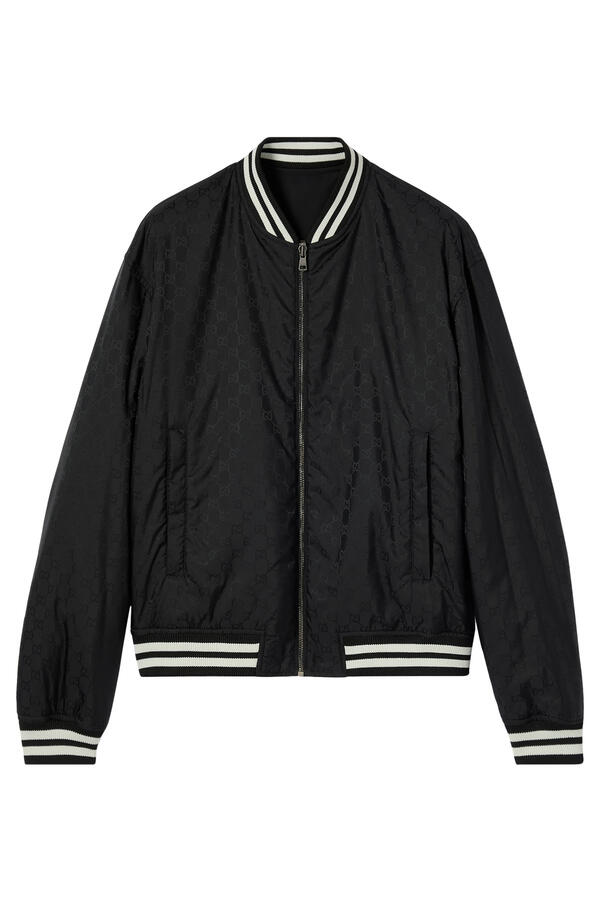 Reversible Nylon Twill Zip Jacket