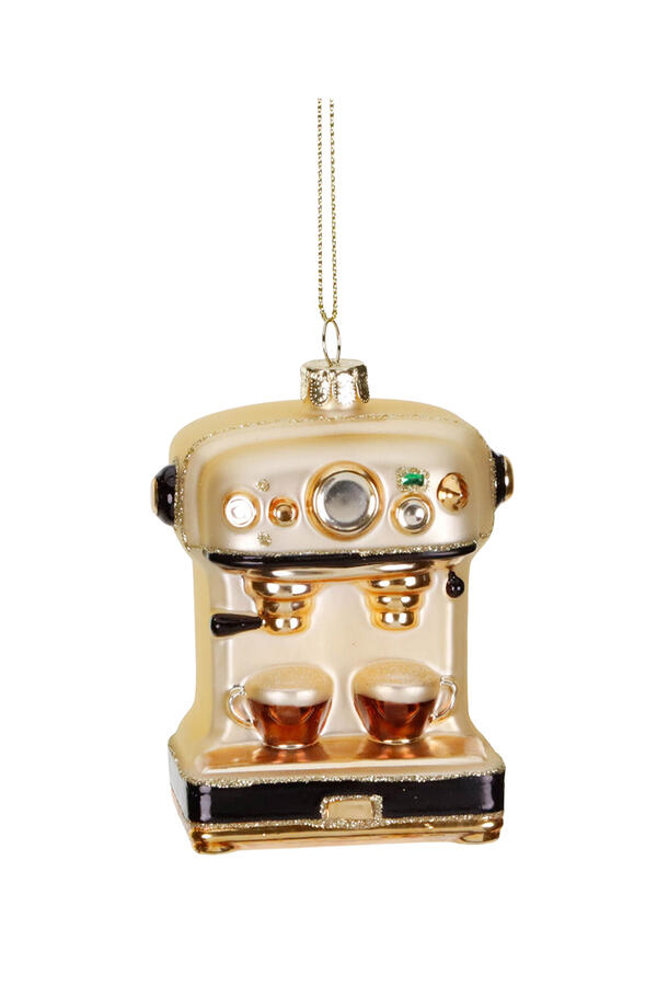 Glass Coffee Machine Ornament