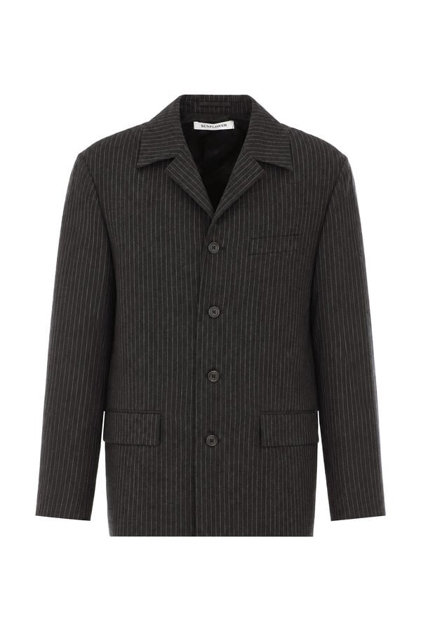 Pinstripe-Pattern Jacket