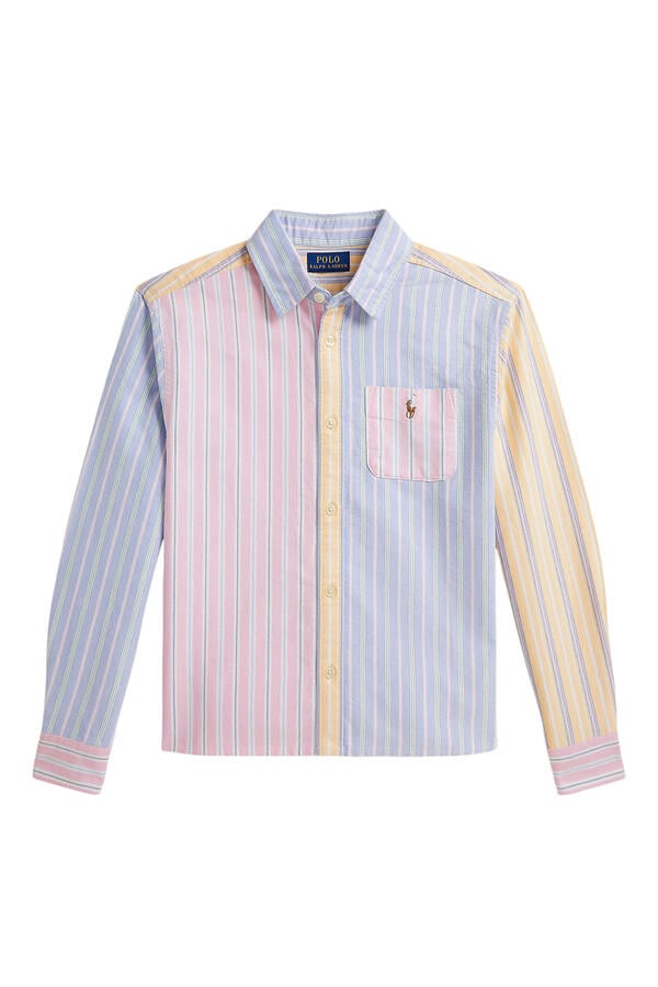 Kids Striped Cotton Oxford Boxy Fun Shirt