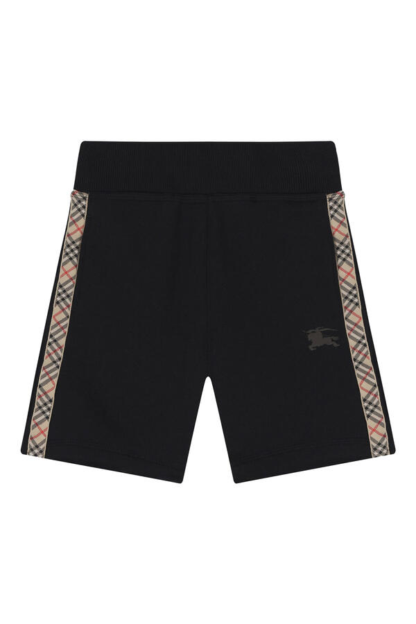Kids Check Trim Cotton Shorts