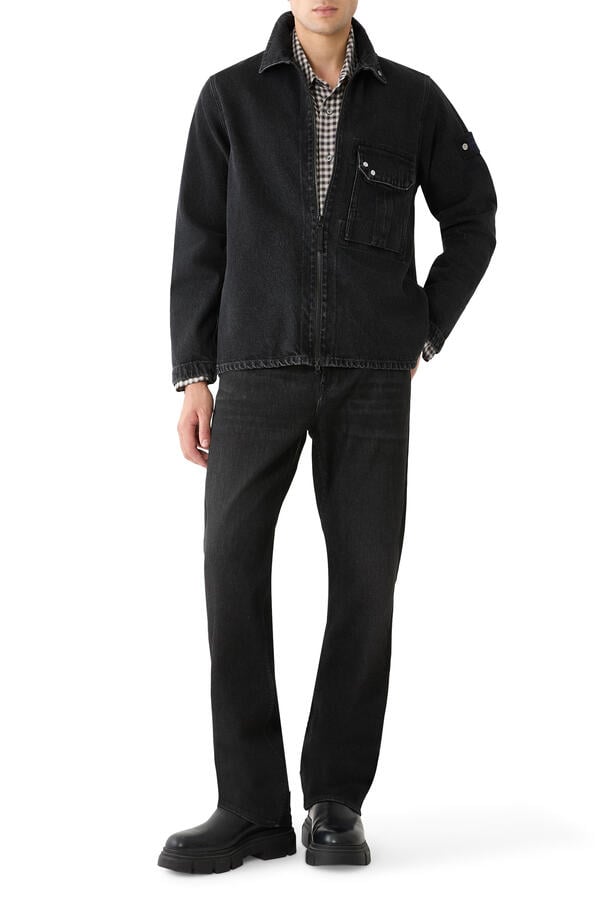 Logo Badge Zip-Fastening Overshirt