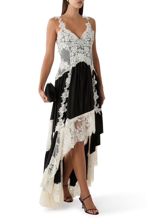 Adla Asymmetrical Lace Dress
