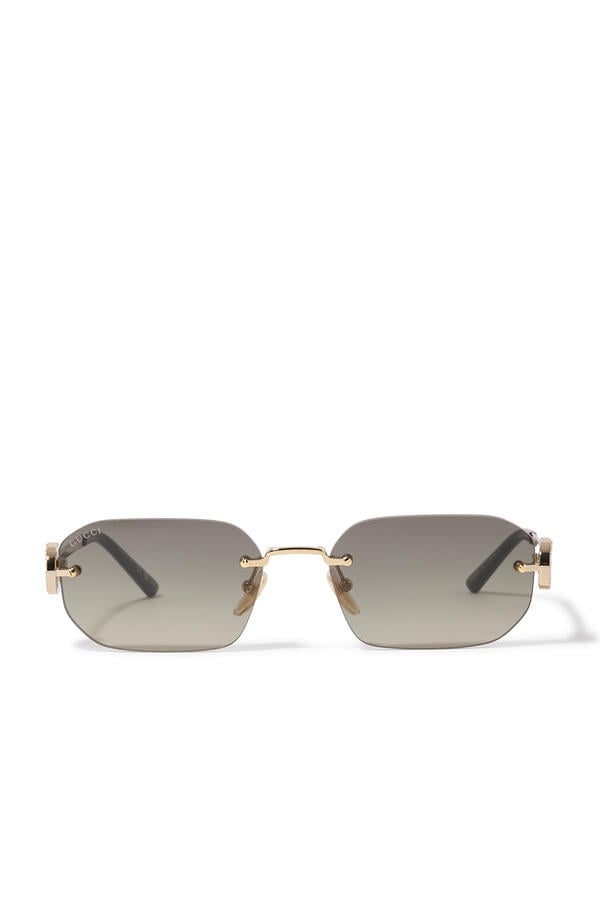 Rectangular-Frame Sunglasses
