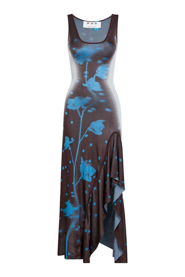 Becky Lake Print Maxi Tank Dress 