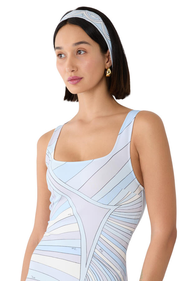 Mixed Print Silk Bandeau 