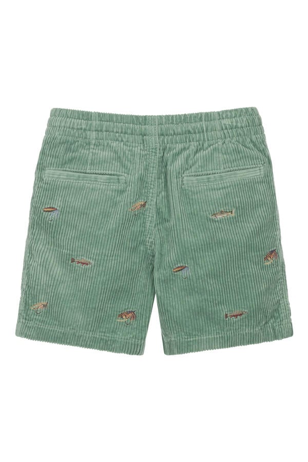 Kids  Polo Prepster Embroidered Corduroy Shorts 