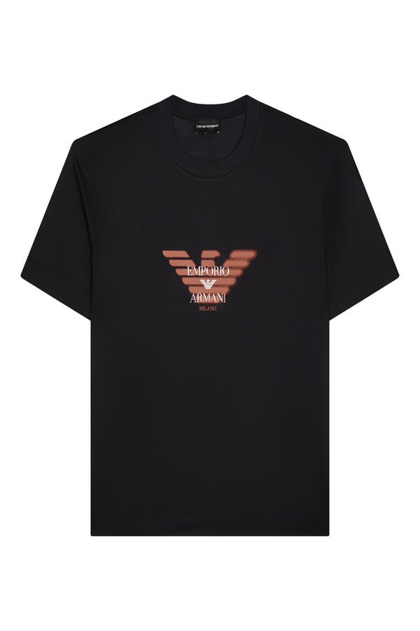 Graffiti Eagle Logo Print T-Shirt