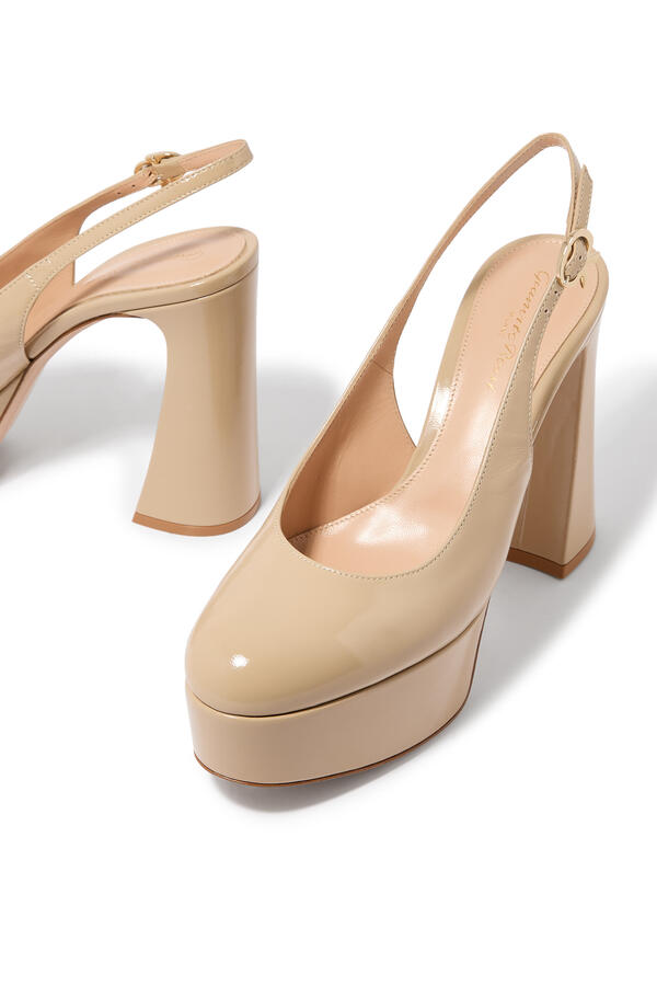 Bessie 70 Platform Mary Jane Pumps in Patent Leather