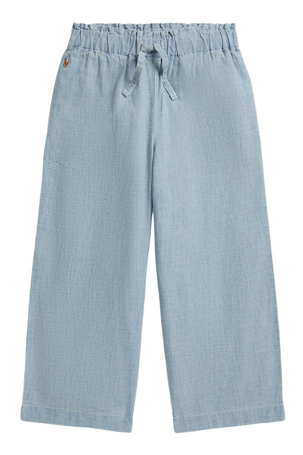 Kids Pony-Embroidered Wide-Leg Trousers