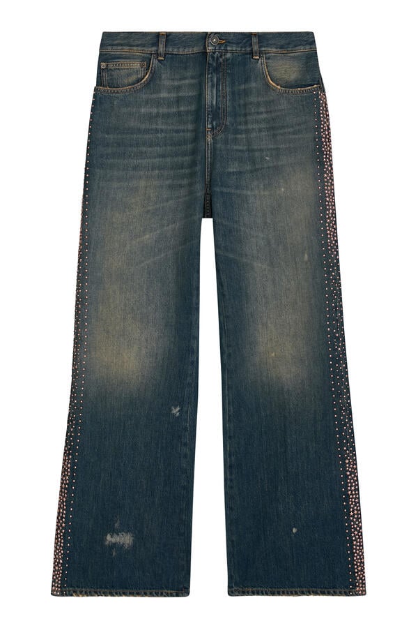  MA Fit Star Studded-Trim Jeans