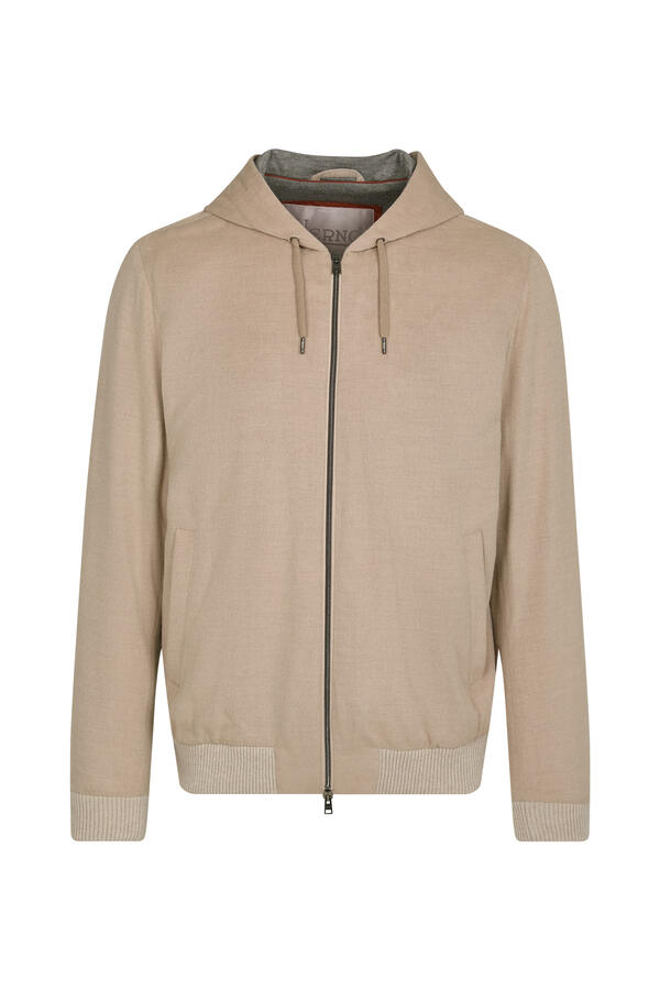  Resort Jacket in Wool-Blend Melange Flannel 