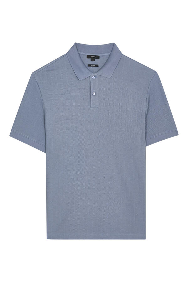 Drop-Needle Stripe Pima Cotton Polo Shirt