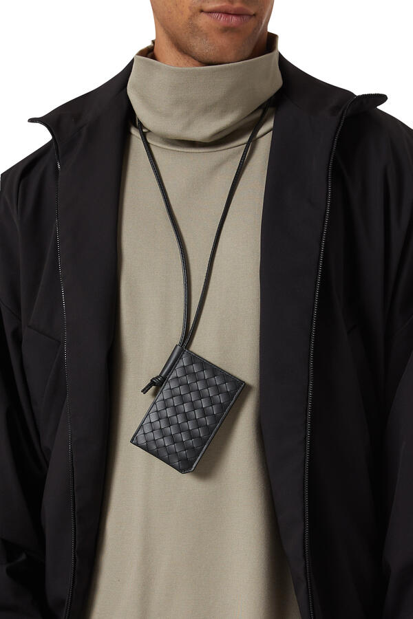 Intrecciato Piccolo Badge Holder