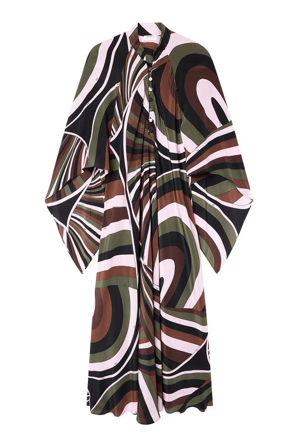 Iride Print Long Kaftan