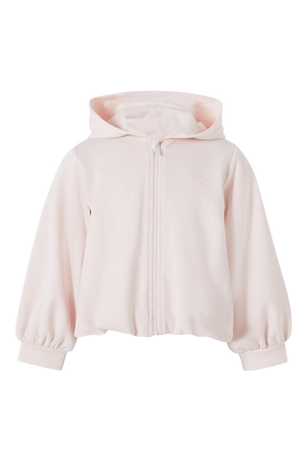 Kids Embossed Logo Zip-Up Hoodie