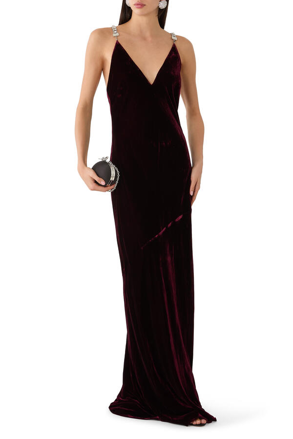 Saint Beaded Strap Gown